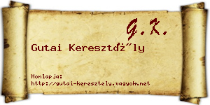 Gutai Keresztély névjegykártya